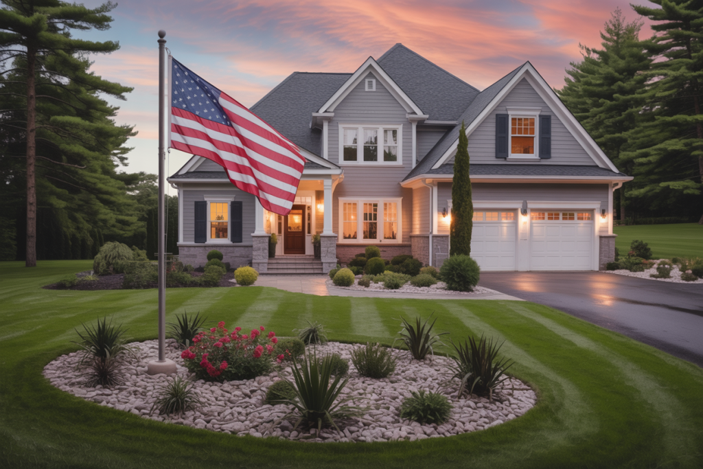 13 Frontyard Flag Pole Landscaping Ideas to Enhance Curb Appeal and