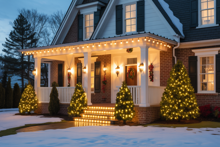 10 Front Porch Christmas Lights Ideas to Brighten Your Holiday Season